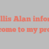 A  Ellis Alan informs Welcome to my profile!