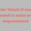 A  Snyder Valade B mentions Pleased to make your acquaintance!