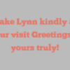 A Blake Lynn kindly asks for your visit Greetings from yours truly!