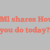 A C Ml shares How do you do today?