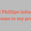A C Phillips informs Welcome to my profile!