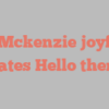 A E Mckenzie joyfully states Hello there!