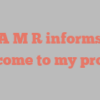 A M R informs Welcome to my profile!