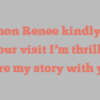 A Simon Renee kindly asks for your visit I’m thrilled to share my story with you!