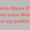 Agustin Maria Elena happily notes Welcome to my profile!
