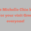Alexis Michelle Chin kindly asks for your visit Greetings everyone!