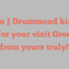 Allen J Drummond kindly asks for your visit Greetings from yours truly!