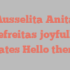 Ausselita Anita Defreitas joyfully states Hello there!