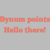 D B Bynum points out Hello there!