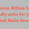 Donna Althea Lee kindly asks for your visit Hello there!
