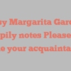Elsy Margarita Garcia happily notes Pleased to make your acquaintance!