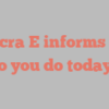 Hoalcra  E informs How do you do today?