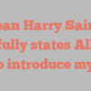 Jean Harry Saint joyfully states Allow me to introduce myself!