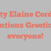 Kristy Elaine Cordoba mentions Greetings everyone!