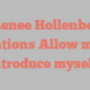L Renee Hollenbeck mentions Allow me to introduce myself!