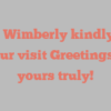 Linda  Wimberly kindly asks for your visit Greetings from yours truly!