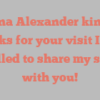 Mona  Alexander kindly asks for your visit I’m thrilled to share my story with you!