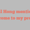 Phil  Hong mentions Welcome to my profile!