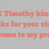 S K Timothy kindly asks for your visit Welcome to my profile!