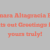 Xiomara Altagracia Frias points out Greetings from yours truly!